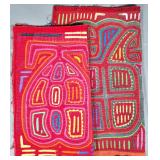 Group of 2 Guna Mola Panels Abstract Organic