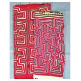 Group of 2 Guna Mola Panels Geometric Cross