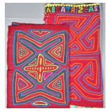 Group of 2 Guna Mola Panels Geometric