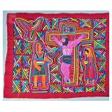 Guna Mola Panel Crucifixion Scene