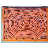 Guna Mola Panel Spiral Labyrinth Design