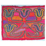 Guna Mola Panel Five Stylized Tulip Blossoms