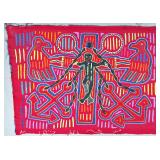 Guna Mola Panel Central Figure with Cross