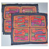 Pair of Guna Mola Panels Smoking Pipes