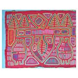 Guna Mola Panel Abstract Spiritual