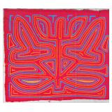 Guna Mola Panel Abstract Botanical