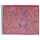 Guna Mola Panel Abstract Maze with Serpentine Pathways