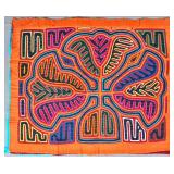 Guna Mola Panel Abstract Botanical