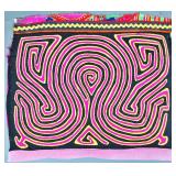 Guna Mola Panel Interlocking Spiral Maze