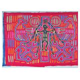 Guna Mola Panel Spiritual Figure with Bird Spirits