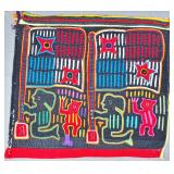 Guna Mola Panel Flag of Panama with Spirit Figures