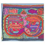 Guna Mola Panel Caimans with Fish