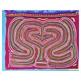 Guna Mola Panel Abstract Labyrinth