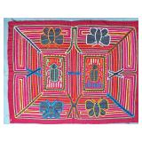 Guna Mola Panel Scarab Beetles and Butterflies