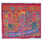 Guna Mola Panel Spirit Figure with Serpent