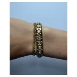 Natural Diamond Bracelet - Approx. 1.10 CTW - Two-Tone Gold