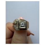 Vintage Men's Diamond Ring - 14K Gold - Size 9.5