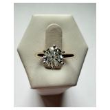 1.08 CT GCAL Certified Round Brilliant Diamond Ring