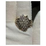 Vintage-Inspired Diamond Cluster Ring