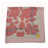 Vintage Gucci Wide Silk Scarf/foulard in Floral and Equestrian Motif
