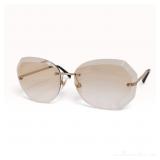 Chanel 4220 Rimless Butterfly Sunglasses with Brown Gradient Lenses
