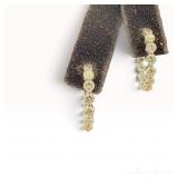 14k White Gold Diamond Inside-Out Hoop Earrings