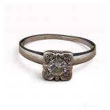 14k White Gold Diamond Ring