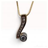 14k Yellow Gold Diamond Necklace
