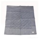 Christian Dior Oblique Monogram Blue and Grey Cotton Scarf