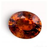 Certified 1.25 Carat Natural Orange Sapphire