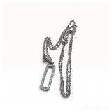 14k White Gold Diamond Necklace