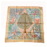 Hermes Paris Silk Twill Axis Mundi Scarf