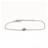 Ponte Vecchio Platinum and 0.15 Carat Diamond Solitaire Bracelet