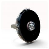 14k Art Deco Onyx Diamond Ring