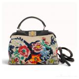 Fendi Small Beaded Tapestry Peekaboo Bag