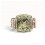 David Yurman Prasiolite Diamond Ring