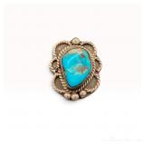 Native American Sterling Silver Turquoise Ring