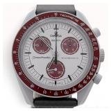 Omega x Swatch MoonSwatch Mission to Pluto Bioceramic Chronograph Wristwatch SO33M101