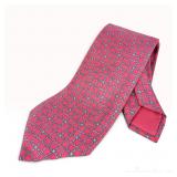 Hermes 100% Silk Geometric Chain Link Pattern Necktie 5245 SA