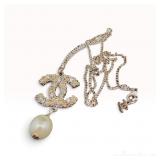 Chanel Pearl Rhinestone Necklace