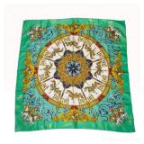 Hermes Luna Park Silk Jacquard Scarf by Jean-Louis Metz