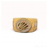 14k Yellow Gold Rolex Style Ring
