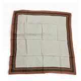 Chanel Silk Jacquard Square Scarf with Tonal CC Logo and Braided Rope Border