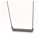 14k White Gold Diamond Necklace