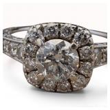 14k White Gold Diamond Engagement Ring