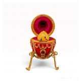 Estate Faberge Enamel Rose Bud Egg