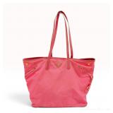 Prada Saffiano-Trimmed Tessuto Tote Bag in Pink