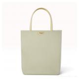 Christian Dior Ivory Woven Canvas and Patent Leather Vertical Tote Bag