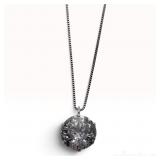 Platinum 1.313ct Natural Diamond Solitaire Pendant Necklace