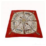 Hermes La Chasse a Tir Silk Scarf by Philippe Ledoux